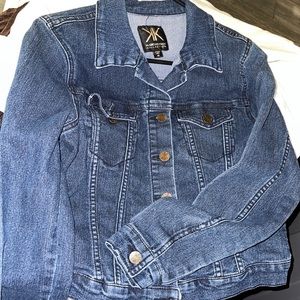 Kardashian Kollection blue Jean jacket size M